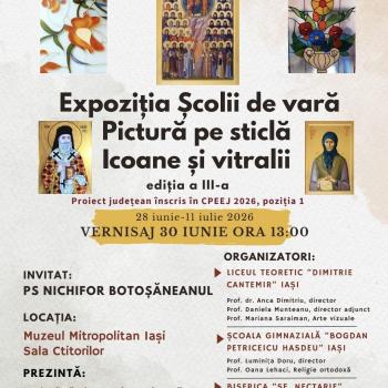 Expoziția Școlii de vară „Pictură pe sticlă. Icoane și vitralii”