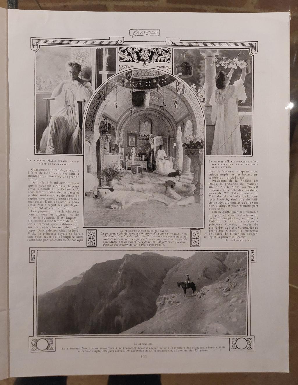 Regina Maria în revista „Femina”, 15 august 1906 