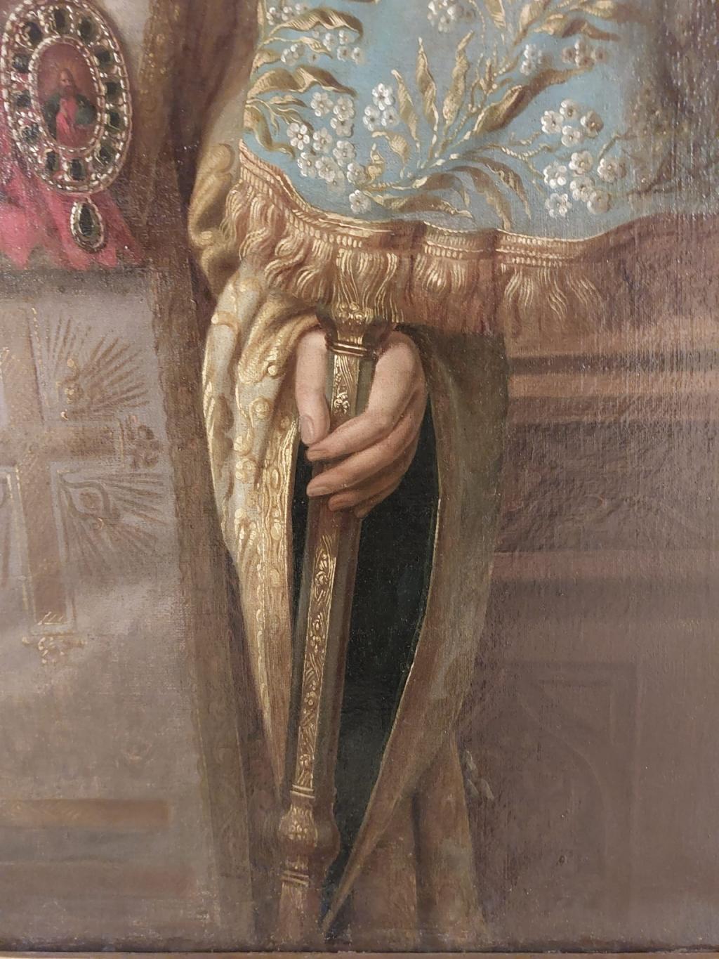 Detaliu tablou Mitropolitului Veniamin Costachi