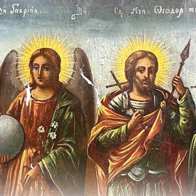 Afiș Expoziția „Apărători ai credinței – sfinții militari și vocația slujirii”